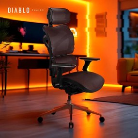 Ergonomikus irodai szék Diablo V-Commander: Fehér-Fekete