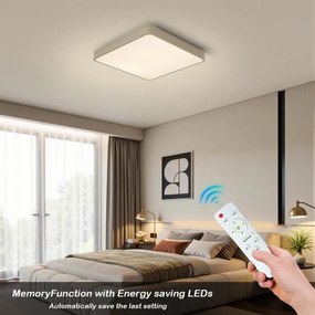 Brilagi-LED dimmelhető mennyezeti lámpatest POOL LED/48W/230V 3000-6000K 50x50 cm bézs+távirányító