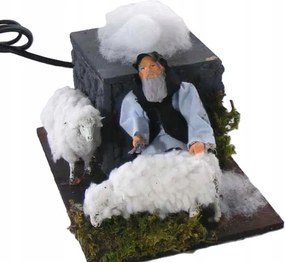 Elektromos Mozgatható Betlehem Figura 'báránynyíró' figurákhoz 12cm