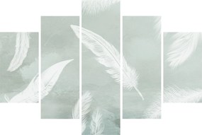 Kép - Fehér tollak (150x105 cm)