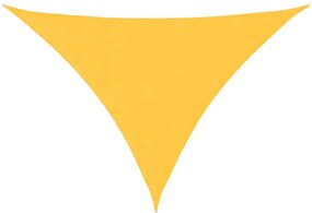 sárga háromszögű oxford-szövet napvitorla 3,5 x 3,5 x 4,9 m