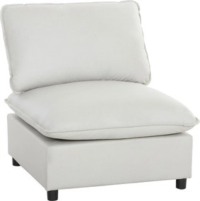 HOMCOM széles, mély ülőfelületű párnázott fotel — kényelmes műbőr, szürke | Aosom