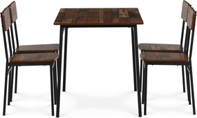 4 személyes old wood MDF étkezőgarnitúra 110x70x76 cm – AUT-O2155 OLW2