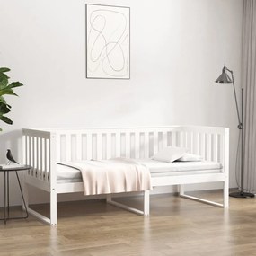 kanapéágy ágy matrac fehér 100x200 cm tömör fa fenyőfa
