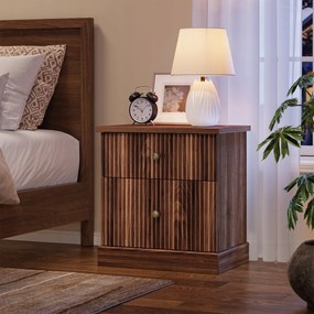 Éjjeliszekrény Fiókkal, Hálószobai Tároló, Barna