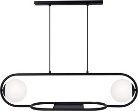KAJA K-4961 FINESTRA Fekete Színű Függeszték 2xE27 15W IP20