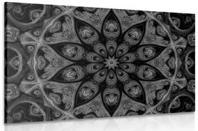 Kép hipnotikus Mandala fekete fehérben