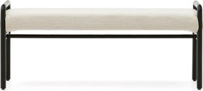 Fekete-krémszínű zsenília pad Macaret – Kave Home