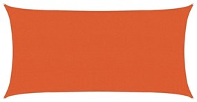narancssárga HDPE napvitorla 160 g/m² 2,5 x 5 m