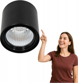 Falra szerelhető Led spot lámpatest 40W Luna Black 3800LM WG-706R/BK-WW/70 Italux