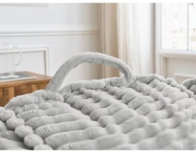 Világosszürke kordbársony babzsákfotel Socrate – Bobochic Paris