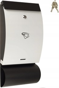 Postaláda Újságtartó 46 x 25 CM Fekete-fehér Lengyel