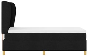 Boxspring Ágy Matrac nélkül Fekete 80x200 cm Szövet