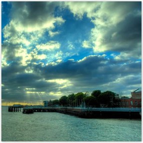 Poszterek 30x30 Naplemente a tengerparton