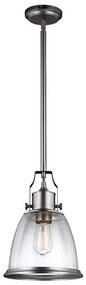 Feiss FE-HOBSON-P-M-SN - Csillár rúdon HOBSON 1xE27/60W/230V ezüst