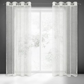Lara hálós fényáteresztő függöny Fehér 140x250 cm