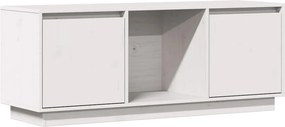 vidaXL fehér tömör fenyőfa TV-szekrény 110,5x35x44 cm
