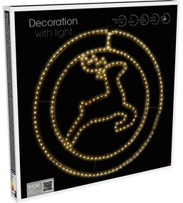 Trinket Reindeer karácsonyi függő dekoráció, 257 LED, 52 cm