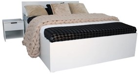 EBONY ágy + matrac + ágyrács AJÁNDÉK, 160x200, fehér