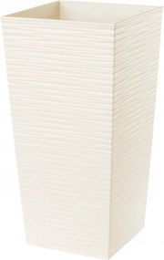 Modern Virágtartó Stílusos Mintával 19CM Krémszínű