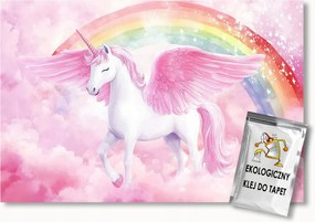Fotótapéta Flizelina Gyerekek Ló Unikornis Szivárvány Mese 350x250 ragasztó