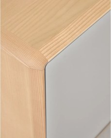 Szürke-natúr színű komód kőrisfa dekorral 99x78,5x42 cm Anielle – Kave Home