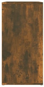 füstös tölgy színű szerelt fa cipősszekrény 60 x 35 x 70 cm