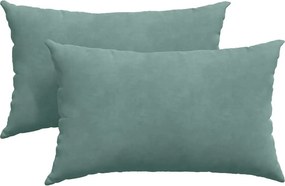 vidaXL Kanapé párnák 2 pcs Tengeri Zöld 50 x 30 cm Bársonyos szövet