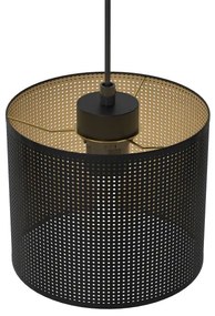 Csillár zsinóron LOFT SHADE 3xE27/60W/230V fekete/arany