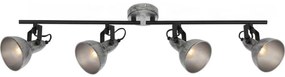 Briloner 2049-044 - Spotlámpa RETRO 4xE14/40W/230V szürke