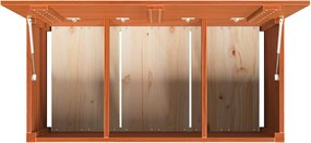 vidaXL Tároló Doboz Szerelt fa 101 x 50,5 x 46,5 cm Faggyú barna