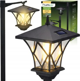 2x Napelemes Kerti Lámpa Led Kültéri Díszes Álló Lámpa 1,5m