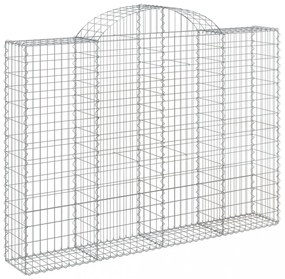 3 db íves horganyzott vas gabion kosár 200x30x140/160 cm