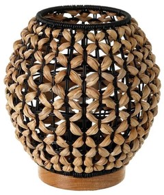 Fekete-natúr színű asztali lámpa (magasság 23 cm) Natural Way – Casa Selección