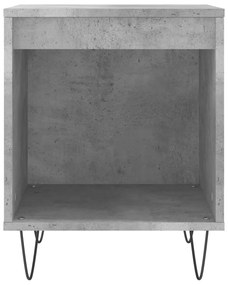 2 db betonszürke szerelt fa éjjeliszekrény 40 x 35 x 50 cm