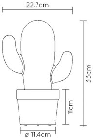 Lucide 13813/02/31 - LED Dimmelhető, kültéri asztali lámpa CACTUS LED/2W/5V