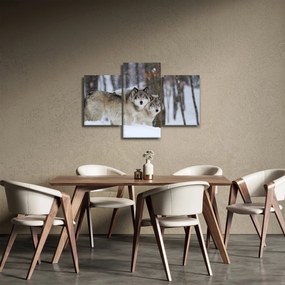 Kép - Farkasok télen (90x60 cm)