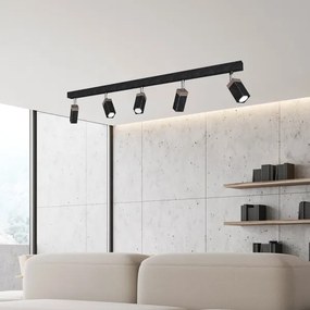 Spotlámpa SOLO 5xGU10/MR11/40W/230V fekete