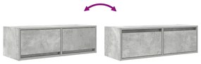 betonszürke szerelt fa TV-szekrény 80x31x25,5 cm