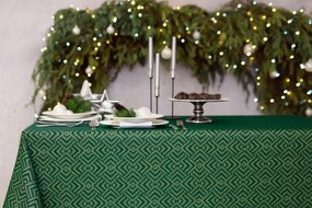 Zöld Abrosz Karácsonyi, Arany Mintás 120x240