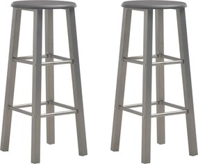 vidaXL 2 db antracitszürke MDF bárszék