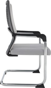 Tárgyalószék, szürke/fekete, KABIR