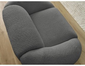 Szürke buklé fotel Tina – Bobochic Paris