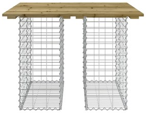 impregnált fenyőfa gabion kerti pad 100 x 102 x 72 cm