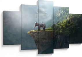 Kép - Az elefánt a Taj Mahal tetején (150x105 cm)