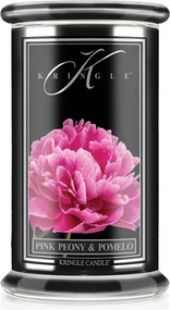 Pink Peony & Pomelo Kringle Candle nagy gyertya két kanóccal (624g)