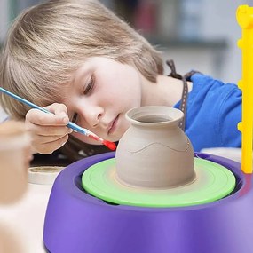 Procart Fazekas készlet, oktató játék gyerekeknek, több darabos készlet, 2 sebességfokozat, színes festékek.