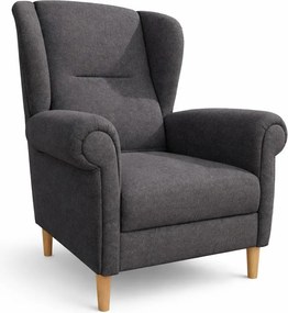 Sötétszürke füles fotel Swan – Ropez