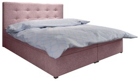 Franciaágy  Boxspring 140 cm Fade 1 (rózsaszín) (matraccal és tárolóhellyel). 1046470