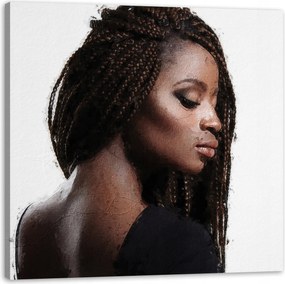Vászonkép Pózoló Nő Fekete haj 40X40 cm